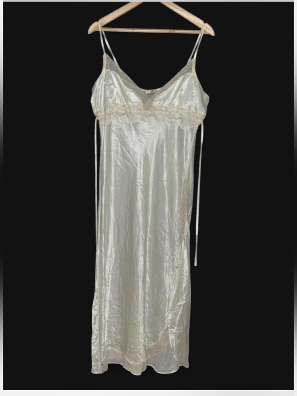 Flora by Flora Nikrooz Ivory Satin Maxi Slip Nightgown
